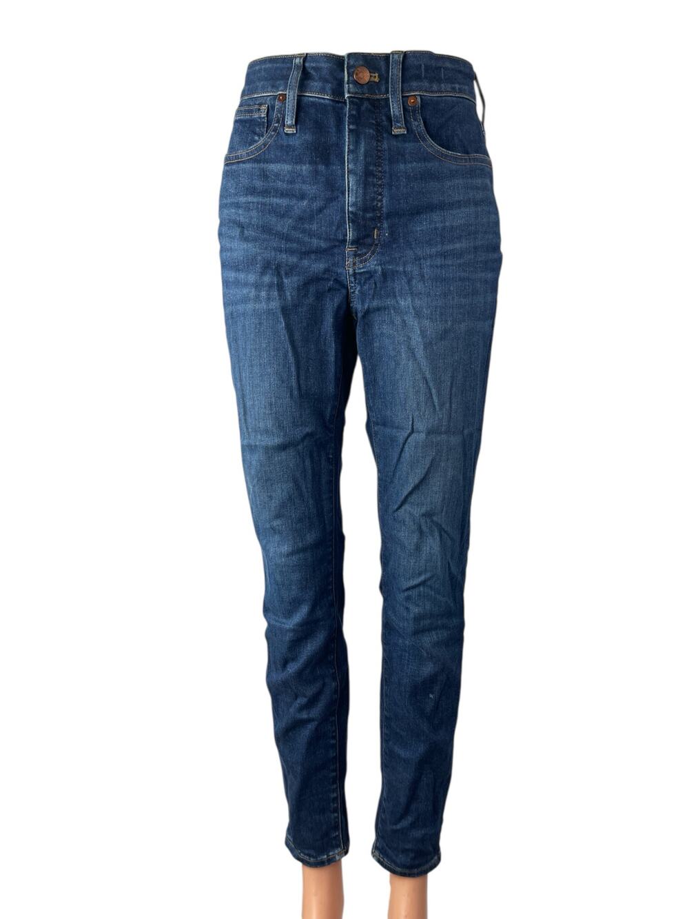 Madewell Women's Medium Blue Wash High Rise Skinny Tapered Denim Jeans Pants 27
